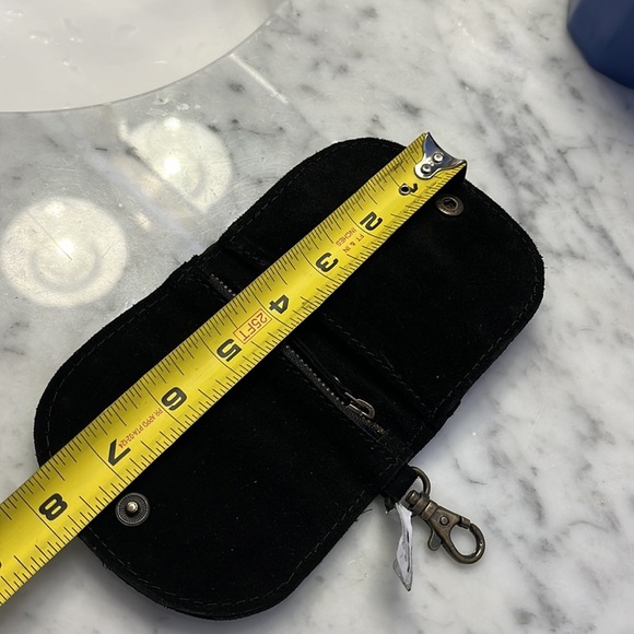 Free People Studded Clip On Wallet Leather in Color: Black NWT - Picture 9 of 15